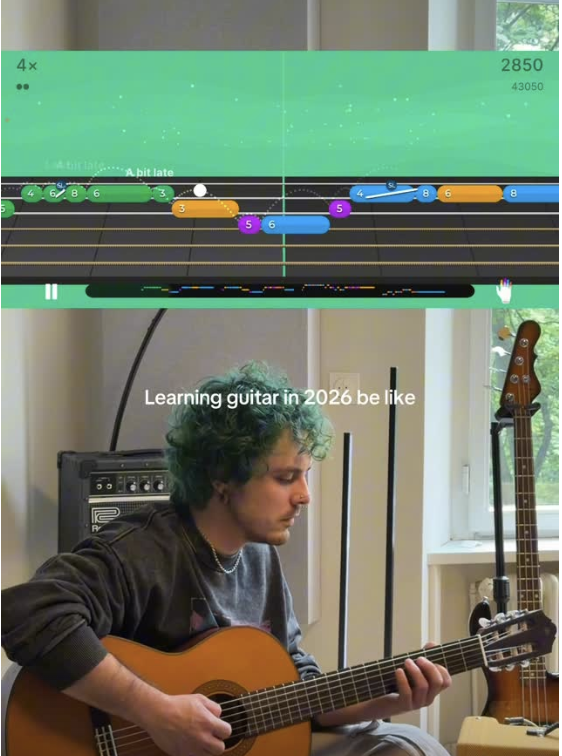 UGC creator content: guitar learner format